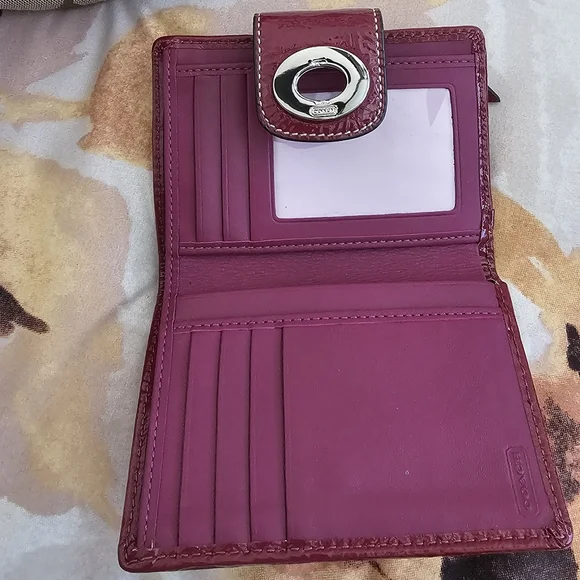 Coach Signature Canvas Shoulder Bag - Pink and Brown - Picture 9 of 15